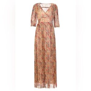 Ba&sh Athena metallic maxi party dress